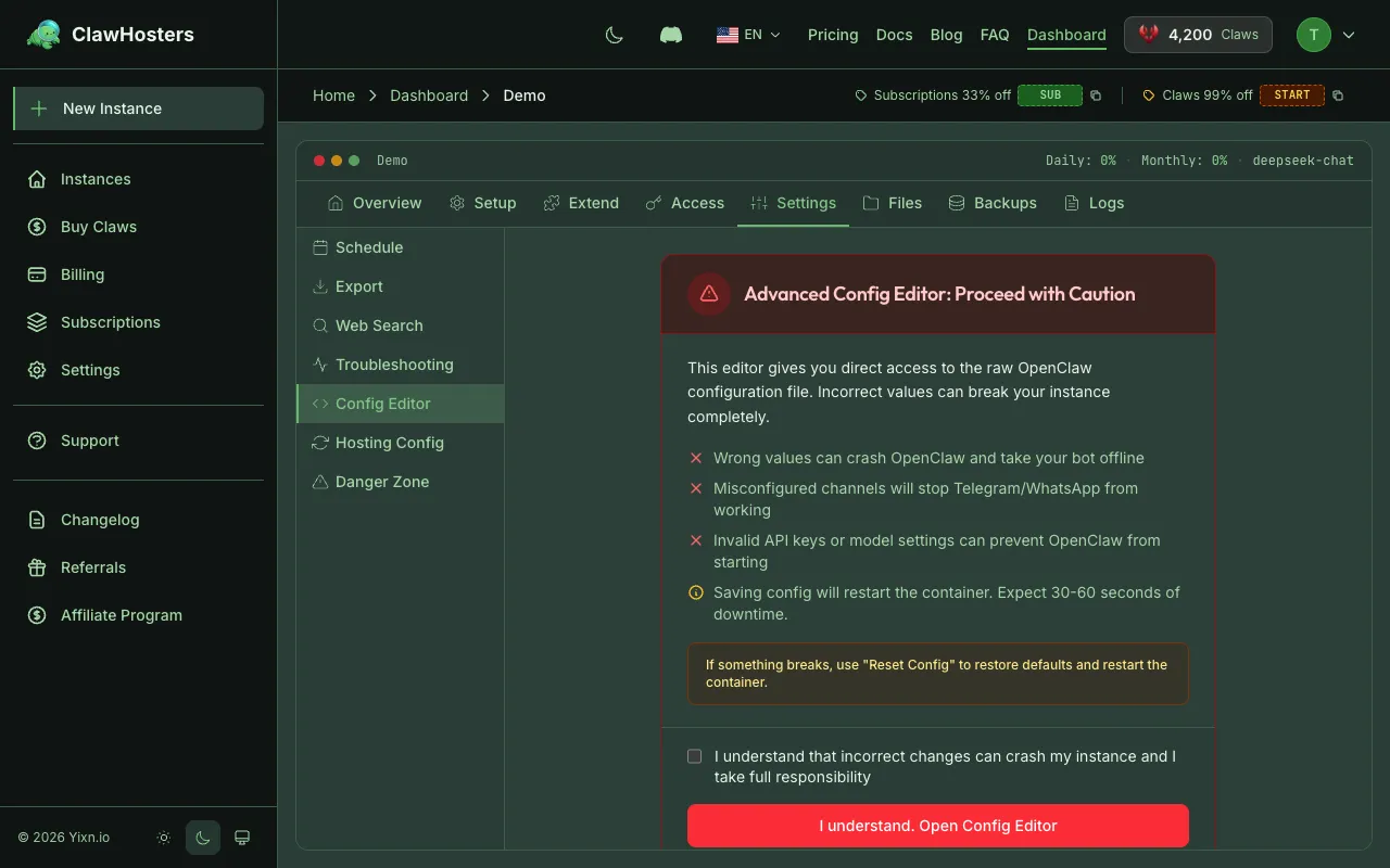 OpenClaw Config Editor