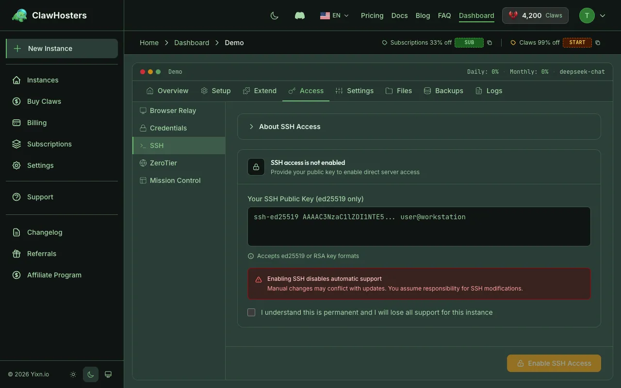 Network Security and SSH Access
